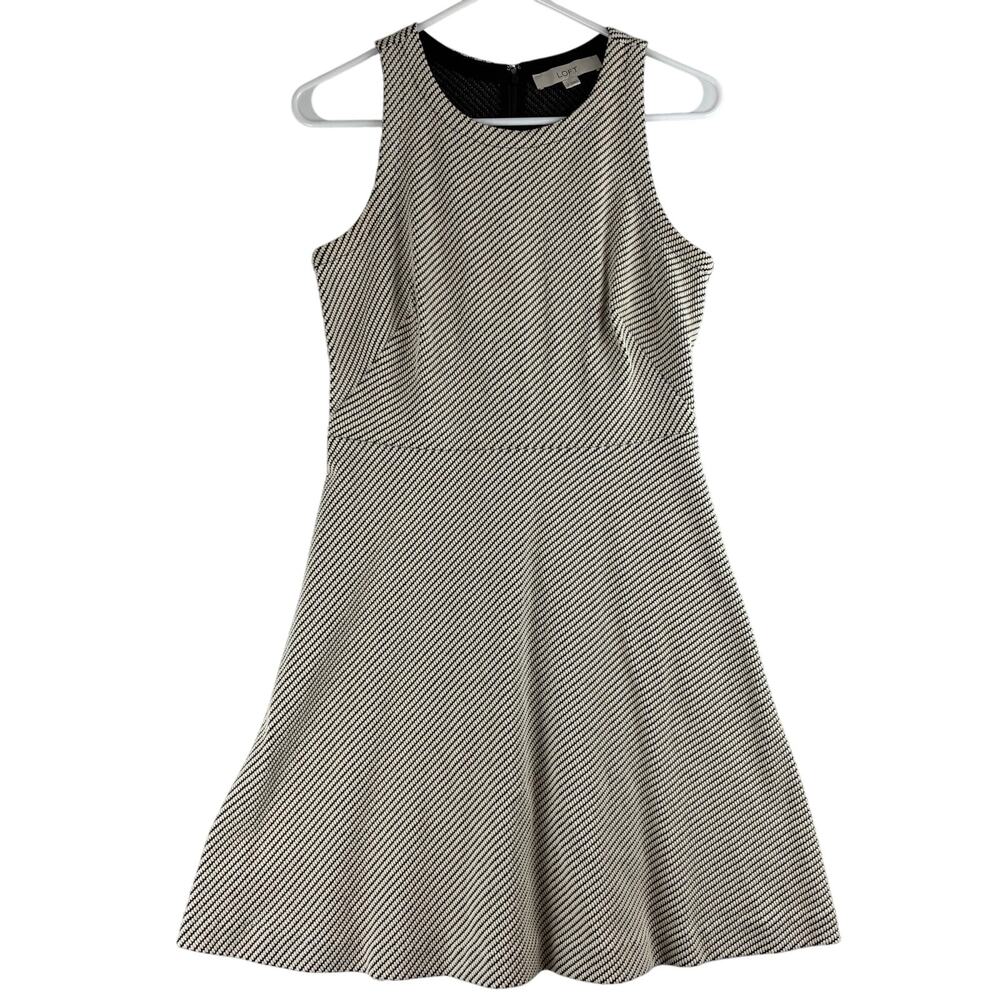 Ann Taylor Loft Fit & Flare Knit Dress Women's 2 Formal Office Career Tailored